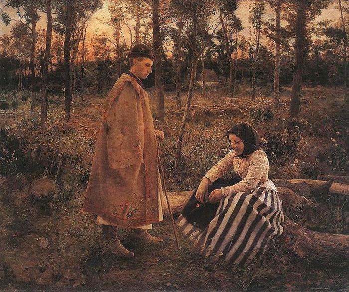 Shepherd and Peasant Woman, Bela Ivanyi-Grunwald